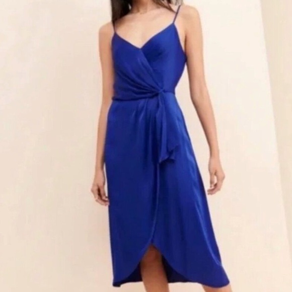 Anthropologie — Giverny Midi Slip Dress (Blue) — Size 8 - Picture 1 of 16